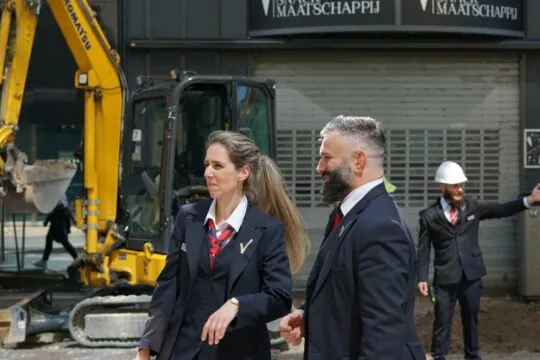 Bouwbeveiliging met beveiliger